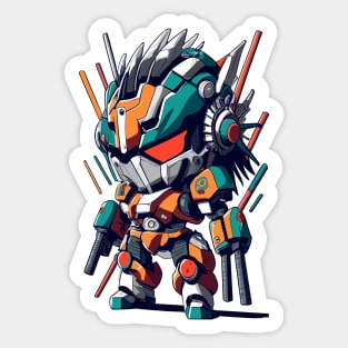 Tiny Mech Warrrior Sticker